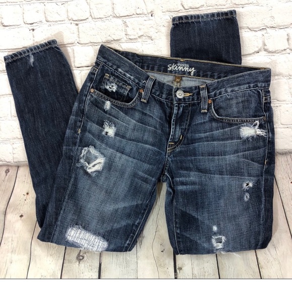 Fossil Distressed Patched Skinny Jeans - Picture 2 of 4